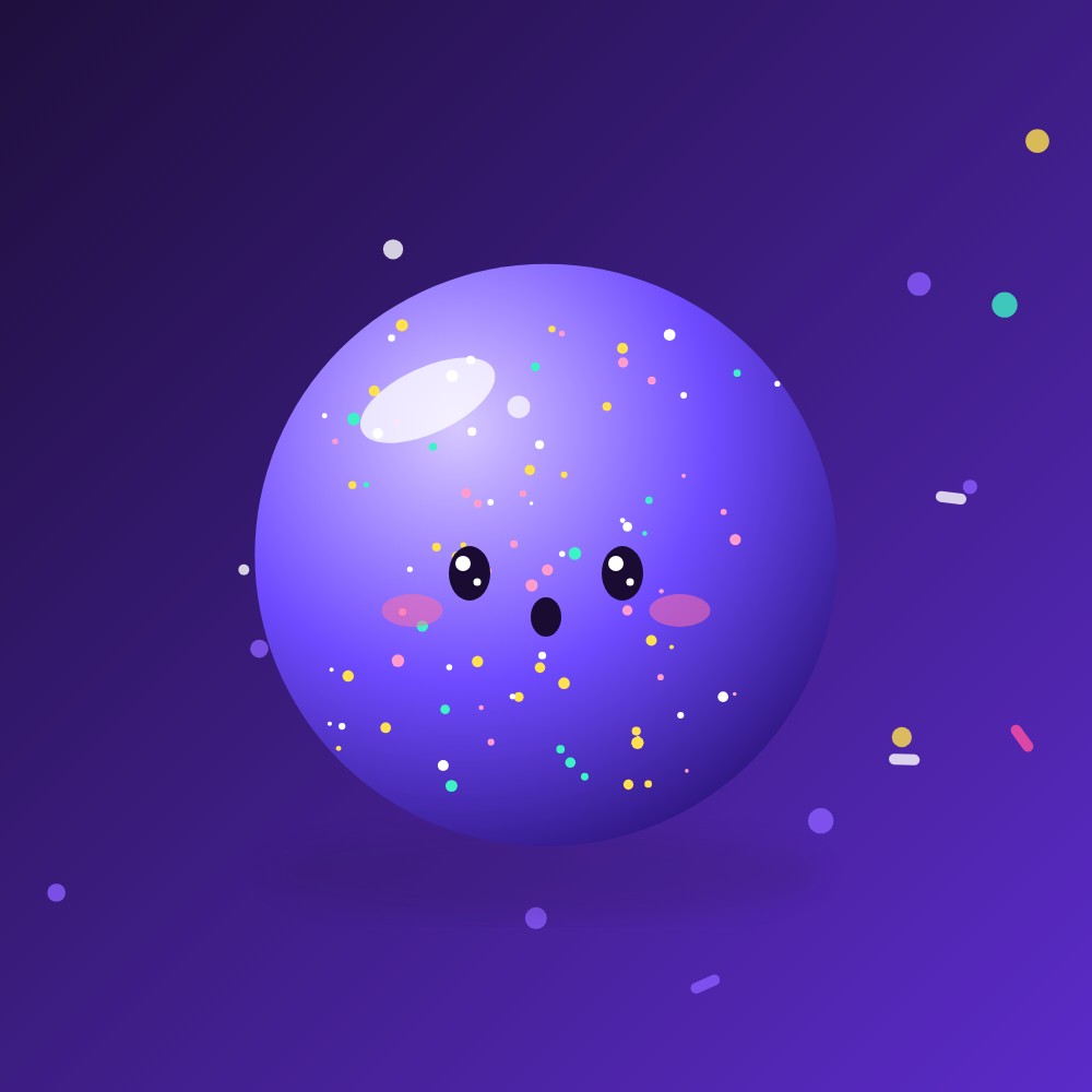 Balle anti-stress Boule Galaxie POUIK
